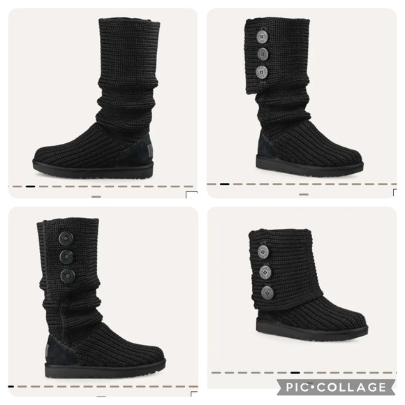 Ugg Classic Cardy Boots - black and gold - Picture 9 of 9